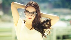 Woman Russian sunglasses brunettes