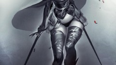 Woman sakura demons artwork sakimichan fantasy art