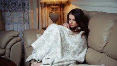 Woman salon brown eyes brunettes Sex-Art Magazine Loretta A