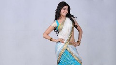 Woman samantha smiling indian white dress photo shoot hips 