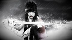 Woman samurai asians bangs
