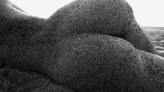 Woman sand ass monochrome