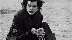 Woman sand grayscale monochrome