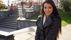 Woman scarfs smiling models teen Kristina Uhrinova Melisa 