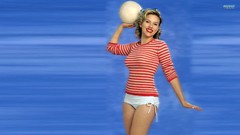 Woman Scarlett Johansson blondes lip gloss