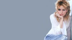 Woman Scarlett Johansson blondes lip gloss Simple Background