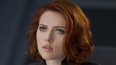 Woman Scarlett Johansson faces Actress Black Widow Natasha 