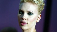 Woman Scarlett Johansson faces blondes