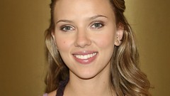 Woman Scarlett Johansson faces blondes smiling