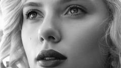 Woman Scarlett Johansson monochrome