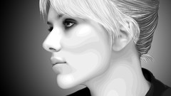 Woman Scarlett Johansson monochrome vectors