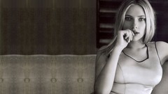 Woman Scarlett Johansson sitting Actress couch