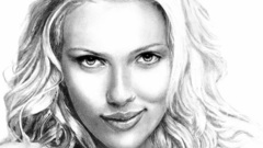 Woman Scarlett Johansson sketches