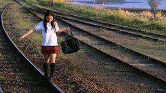 Woman school uniforms asians