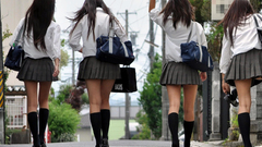 Woman school uniforms schoolgirls