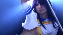 Woman schoolgirls asians long hair school uniforms bangs 