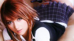 Woman schoolgirls brown eyes brunettes school uniforms models 