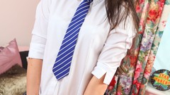 Woman schoolgirls green eyes brunettes models Natalia Phillips