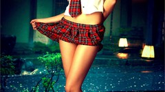 Woman schoolgirls skirts school uniforms Talia Talia-MPLstudios