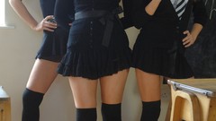 Woman schoolgirls stockings skirts St Mackenzies magazine