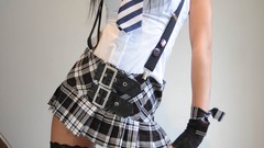 Woman schoolgirls stockings skirts St Mackenzies magazine