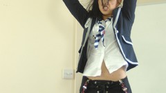 Woman schoolgirls tie skirts