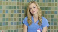 Woman scrubs blondes smiling models Kerry Bishe