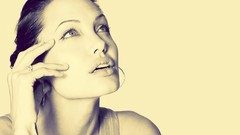 Woman sepia Angelina Jolie fan art