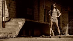 Woman sepia brunettes models Blerina Zoé M