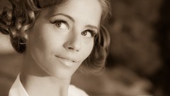 Woman sepia colors models redheads Ariel Piper Fawn white shirts