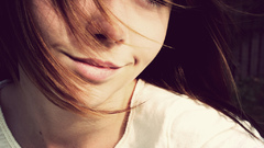 Woman sepia smiling Zara