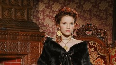 Woman shadows models black dress redheads Ulya I Met-Art 