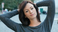 Woman shirts brunettes models Met-Art magazine Tess Lyndon