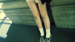 Woman Shoes Shorts legs body parts