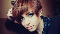Woman short hair redheads