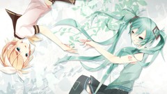 Woman Shorts blondes tattoos skirts long hair hatsune miku 