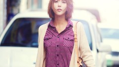 Woman Shorts legs shirts asians models Korean denim shorts Heo 