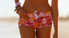 Woman Shorts sunlight models exposed midriff