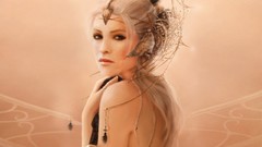 Woman shoulders artwork fantasy art