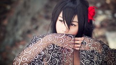 Woman Silk asians bangs vietnamese Viet Nam