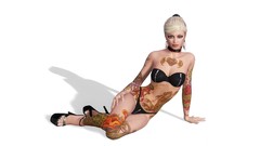 Woman Simple Background 3D girls