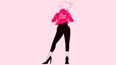 Woman Simple Background