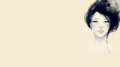 Woman Simple Background