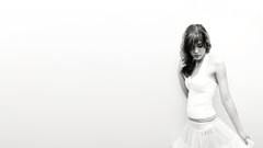 Woman Simple Background grayscale