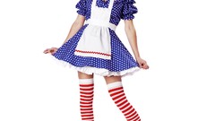 Woman Simple Background striped legwear