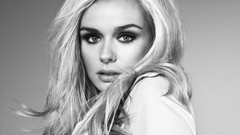 Woman singers katherine jenkins grayscale