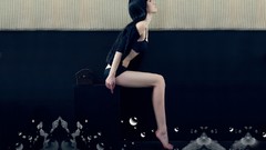 Woman sitting asians lingerie