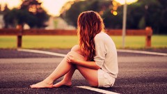 Woman sitting legs models redheads