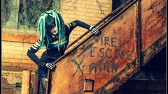 Woman skeletons portraits face expressions