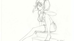 Woman sketches Dean Yeagle Dean Yeagle's Mandy